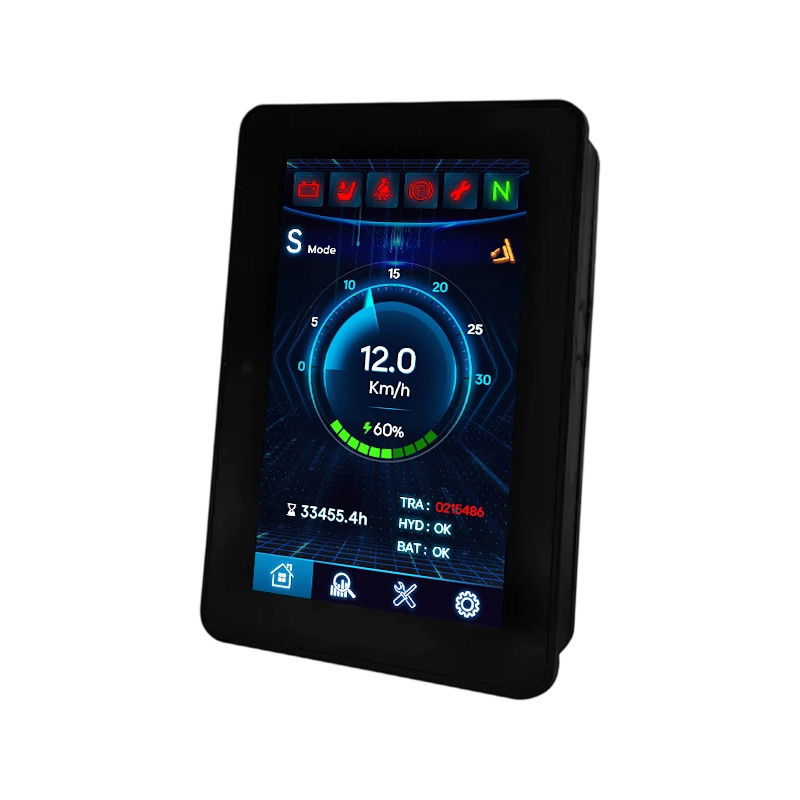 Panel de control vertical CAN 2.0B con pantalla táctil de 5 pulgadas para vehículos de construcción